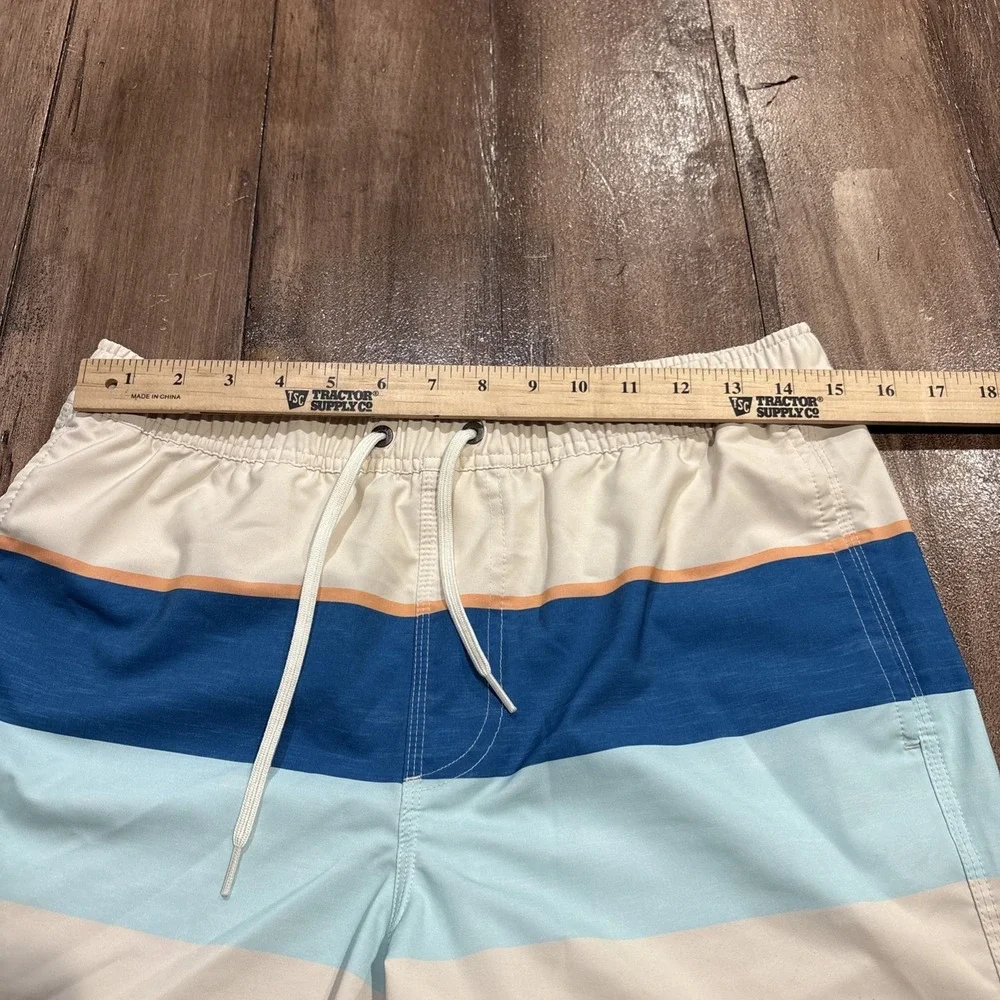 O'Neill Board Shorts Swim Trunks Mens Small No Liner  Beige Blue